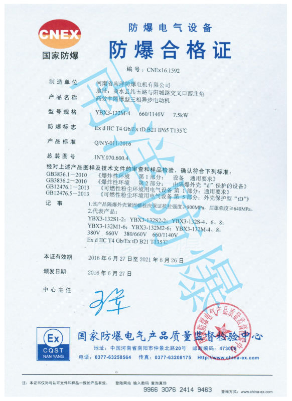 粉塵防爆電機(jī)的防爆等級都有哪些？